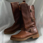 Dingo  Equestrian Leather Buckle Tall Brown Riding Boots 7 Heritage Moto English Photo 0