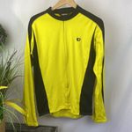 Pearl Izumi  Yellow & Black Long Sleeve Zip Up Sport Athletic Cycle Jersey Top L Photo 1