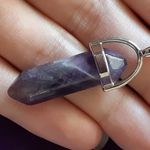 Amethyst Gemstone Necklace Purple Photo 2