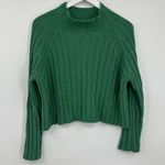 American Eagle  Green Mock Neck Sweater Size Large Soft Cozy Boho Fall Girl Photo 1