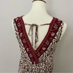 Knox Rose Dress Maxi Midi Floral Boho Peasant Prairie Faux Wrap Red Pink Wine Photo 6