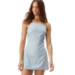 Nasty Gal  Pinstripe‎ Twill Tailored Strappy Mini Dress Size 4 Photo 2