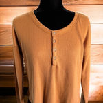 Hollister Womens Top Sz S Must Have Collection Waffle Weave Henley Crop Knit Photo 0