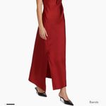 Róhe Halter Open Back Silk Maxi Gown Red Size 6 Photo 4