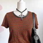 Scotch & Soda Orange‎ Striped Sparkly Top, Alt, Emo, Punk, Indie Sleaze, Medium, Scene Kid Photo 1
