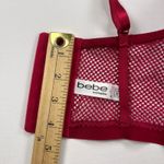 Bebe  Wide Lace Mesh Band Padded Push Up Bra Berry Red Size 38C Photo 3