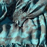 Saks 5th Avenue Print Tiered Mini Dress Ruffle Tie-Dye Photo 2