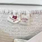 Levi's Levi’s Statement Milkmaid Blouse Women’s XL NWT Natural White Cropped Ruched Photo 3