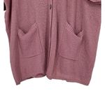 Heyson Oversized Blush Pink Knit Button Up Hooded Sweater size 1X Short Sleeves Photo 3