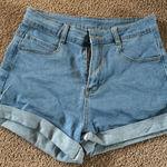 Amazon High-Waisted  Denim Shorts Blue Photo 0