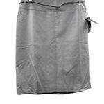 Liz Claiborne  Career Double Cotton Belted Pencil Skirt in Silver Screen‎ Size 8 Photo 0