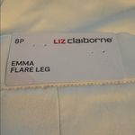 Liz Claiborne  Emma Womens Classic White Fit Flare Trouser 8 Petite 8P Photo 2