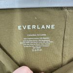 Everlane  Square Neck Long Sleeve Bodysuit Olive Green Womens Size L Minimalist Photo 3