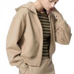 Uniqlo  DRY Sweat Tall Neck Full-Zip Hoodie Jacket Beige NWT XL Photo 0