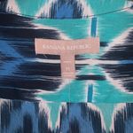 Banana Republic Petite Blue Ikat Riviera Blouse Bold Blue PM Medium Dress Shirt Photo 5