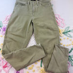 Banana Republic High Rise Skinny Jeans Olive Green Size 28 Premium Denim Photo 0