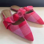 Ann Taylor Stylish Pink Plaid Women's Slip On Sandals Photo 0