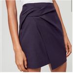 Babaton Aritizia‎  Jethro Skirt in Blue Mini Grid Wrap Style Front Size 2 XS Photo 2