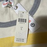 Sundry Anthropologie  Crop Lounge Tank Top Cream Blue Yellow NEW Photo 2