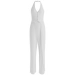 Alice + Olivia  Robin Jumpsuit in Off White 2 New Womens Dressy Outfit Photo 9