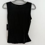 Boston Proper  black sleeveless surplice faux wrap top cotton modal size XS NWT Photo 3