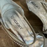 Delicacy  Strappy Rhinestone Kitten Heels Shoes Wmns Sz 7.5 Prom Formal Wedding Photo 3