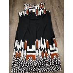 Maya Brooke Black Orange Brown White Plus Size Dress w/ Matching Jacket 18W Photo 1