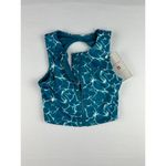 Buffbunny Limitless Zip Sports Bra Size XS Reflection Print Blue NWT Photo 3