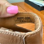 Sorel Cameron Flatform Leather Sandal Platform Lace Up Gladiator Velvet Tan 9 Photo 4