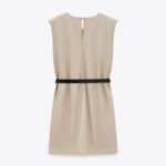 ZARA NWT  BLOGGERS FAV FAUX LEATHER DRESS NO BELT Photo 2