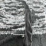 Stizzoli Black White Eyelash Knit Striped Metallic Cardigan Sweater Jacket Size M Photo 6