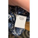 Derek Lam 10 CROSBY Intermix Silk Blue & White Paisley Print Blouse Photo 4