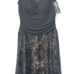 Connected Apparel NWT 12  Fit and Flare Formal Evening Sleeveless Black Dress Photo 0