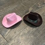 AWST Int'l Horse Head Earrings‎ w/Brown Cowboy Hat Gift Box NEW Pink Photo 1