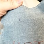 Victoria's Secret Victoria’s Secret denim tote bag rose gold metallic logo and studs side pockets Photo 3