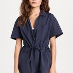 Sweaty Betty NWT Anytime Short Sleeve Romper Navy Blue Nylon Size Small Photo 0