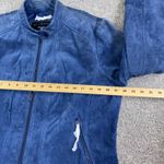 Bernardo  Suede Leather Moto Jacket Blue Genuine Leather Womens XL Photo 7