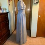 NWOT light blue chiffon flutter sleeve long Mother of the Bride dress size 10 Photo 1