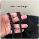 Van Heusen  Black Lace Trim Adjustable Straps Cami Tank Top Layer Large Photo 5