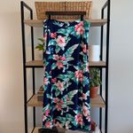 Tommy Bahama  Hibiscus Flower Hawaiian Print Island Navy Maxi Skirt, 14 Photo 7