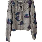 Something Navy  Floral Ruffle Sweater Photo 8