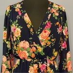 Honey Punch  Navy Floral Women’s Dress Size Medium Photo 1