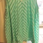 Mint green flowy tank top with chevron smock Photo 5