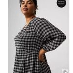 Torrid  Black Plaid Button Front Skater Mini Dress Sz.2 Photo 3