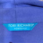 Tori Richard Tori Richards Blue 3/4 Sleeve Mini Dress Womens S Twist Front Bodycon NWT Photo 9