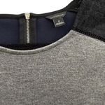 Ann Taylor  Women's Small Lace Details Grey and Black Short Sleeve Top Photo 2