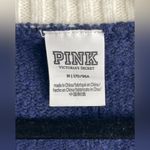 PINK - Victoria's Secret PINK Varsity Sweater Plaid P & green and cream accents Navy Women's Cardigan Photo 8