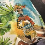 Chico's  Shirt Womens Large 2 African Short Sleeve V-Neck Cotton Artsy Art Print Photo 5