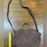 Anthropologie  Boho Brown Faux Leather Round Crossbody Photo 1