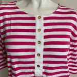 Ralph Lauren *NWT* Lauren pink size XL striped short sleeve 100% cotton T-shirt Photo 1